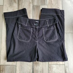 Nicole Miller Black Loose Fit Cargo